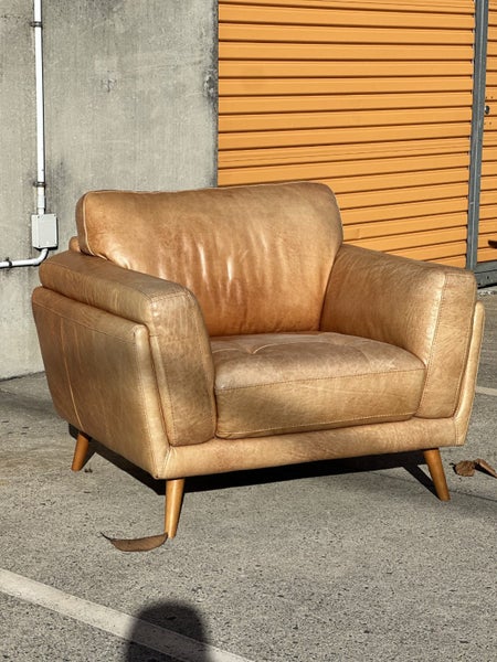 SPECTACULAR FARMERS "HENDRIX" GENUINE ANILINE LEATHER ARMCHAIR Carousel 1