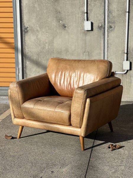 SPECTACULAR FARMERS "HENDRIX" GENUINE ANILINE LEATHER ARMCHAIR Carousel 2
