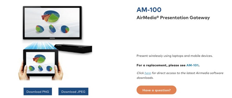Crestron Wireless TV presenter - AirMedia AM100 Carousel 1