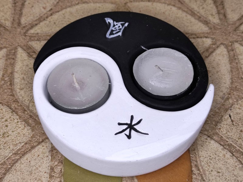 Yin Yang Tea Light | Terracotta Candle Holder $1 RESERVE WEEK! Carousel 2
