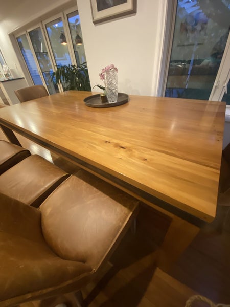 Custom made reclaimed matai and iron dining table62863869932931116