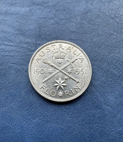 ***Australia silver florin 50th Anniversary coin lot #51*** Carousel 1