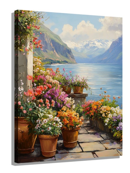 Mediterranean coast canvas art print wall art Carousel 1
