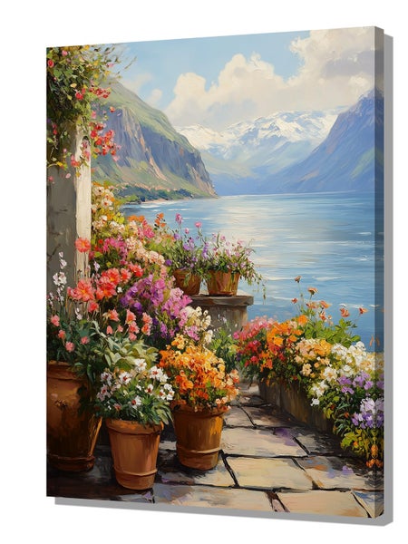 Mediterranean coast canvas art print wall art Carousel 2