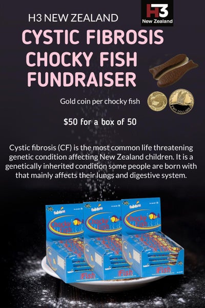 CYSTIC FIBROSIS CHOCKY FISH BOX OF 50 Carousel 7