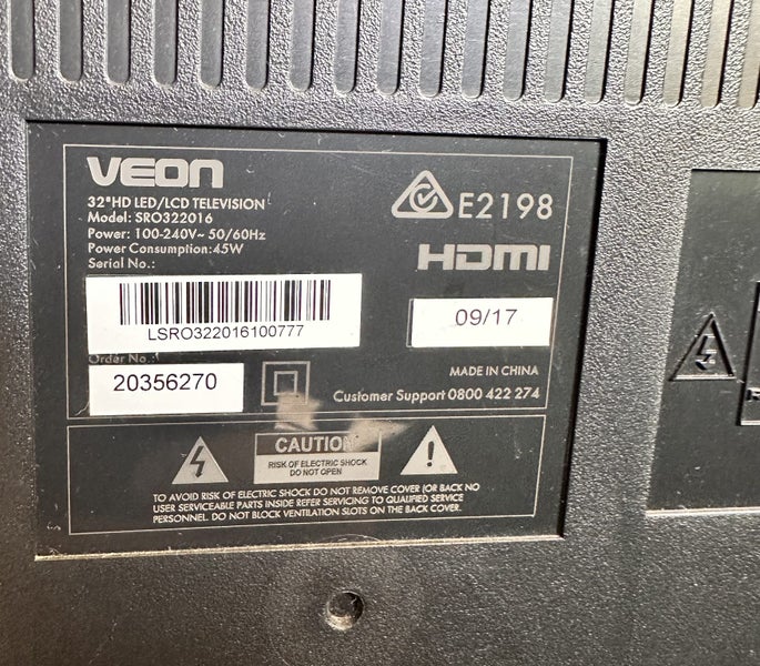 VEON 32 inch HD LED/LCD TV $1 RES Carousel 5