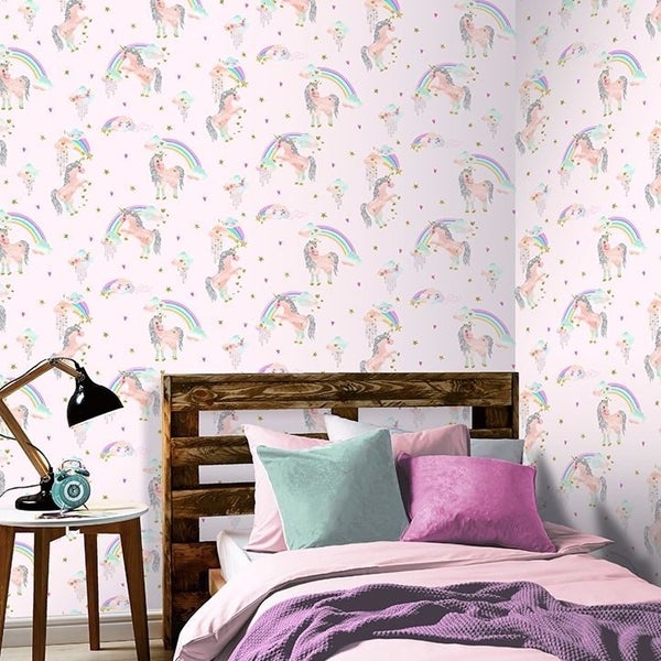 Wallpaper Rainbow Unicorn - Last Roll Carousel 2