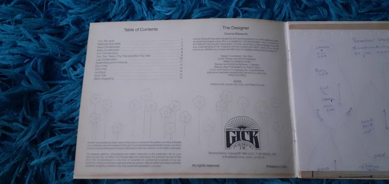 $1 RES Vintage 1984 Tiny Tots Doll Pattern Book Carousel 2