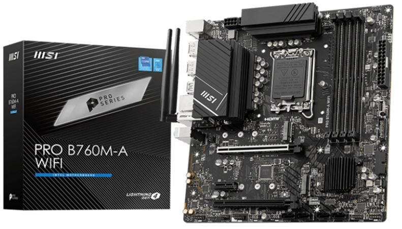 afterpay - MSI PRO B760M-A WIFI DDR5 mATX LGA1700 Motherboard Carousel 2