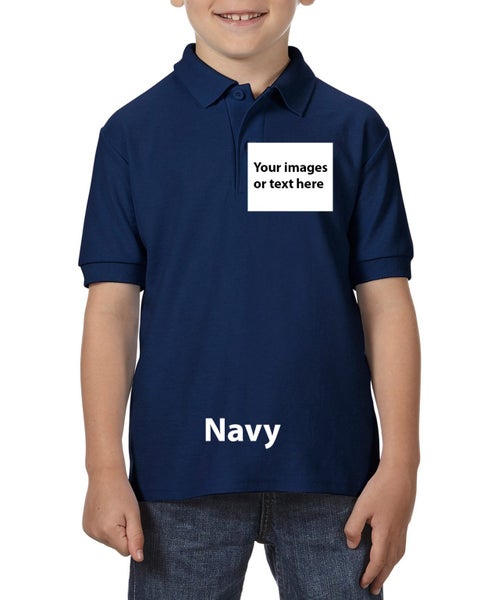 Kid's Youth Double Sport Shirt Custom polo shirt print,Kid's Polo shirt printing Carousel 1