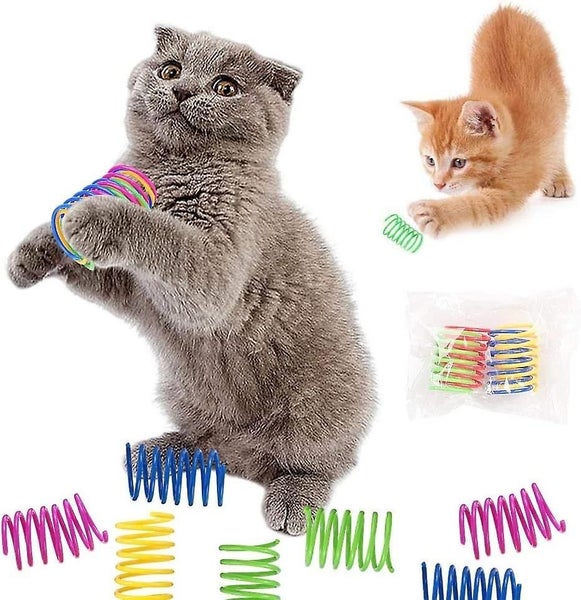 Cat Spring Toys Bouncy Coil Kitty Cats Spiral Spring Toy for Indoor Cats Carousel 2