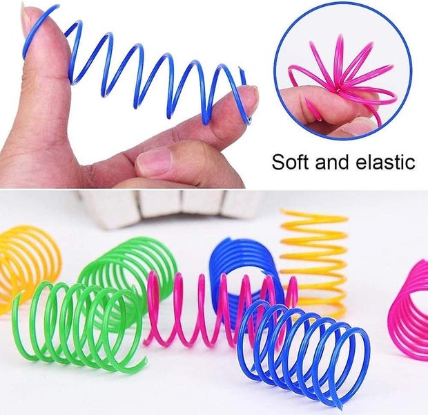 Cat Spring Toys Bouncy Coil Kitty Cats Spiral Spring Toy for Indoor Cats Carousel 4