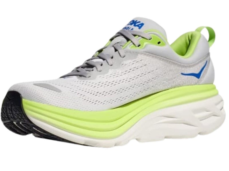 Hoka Bondi 8 Mens Running Shoes in Stardust / Lettuce (2023) - US 10 Carousel 2
