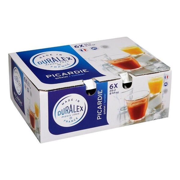 6pcs 250ml Picardie Clear Glass Tumbler Glasses Thick & Sturdy BPA Free Carousel 2