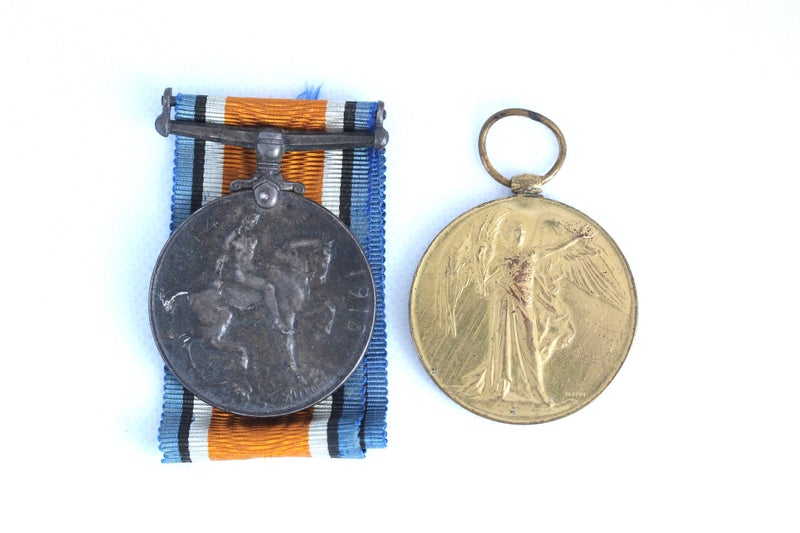 WW1 Medal Pair NZEF Victory and British War Medal Carousel 1