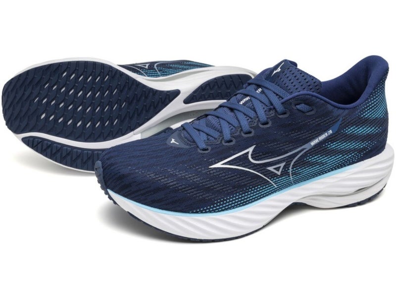 Mizuno Wave Rider 28 Mens Running Shoes Estate Blue / River Blue US 9.5 Carousel 2