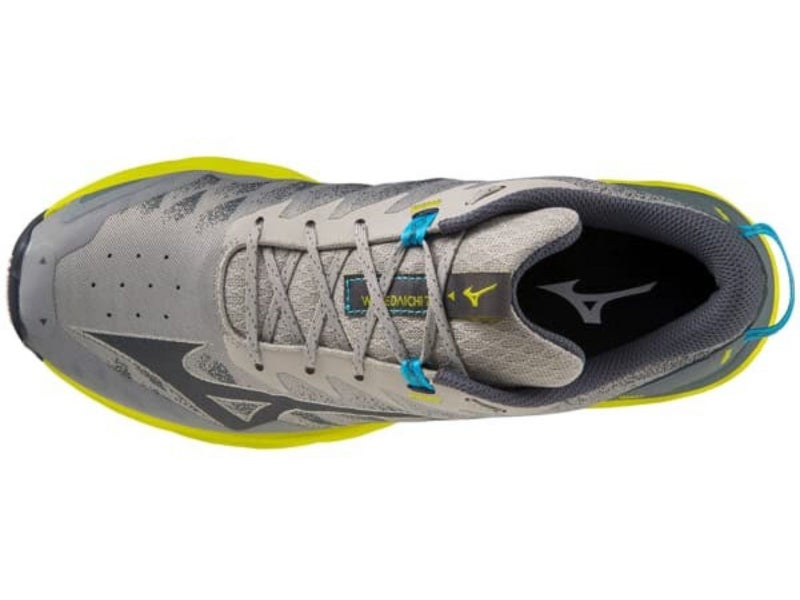 Mizuno Wave Daichi 7 Mens Trail Shoes Gray/Blue/Bolt Size 10.5 Carousel 2