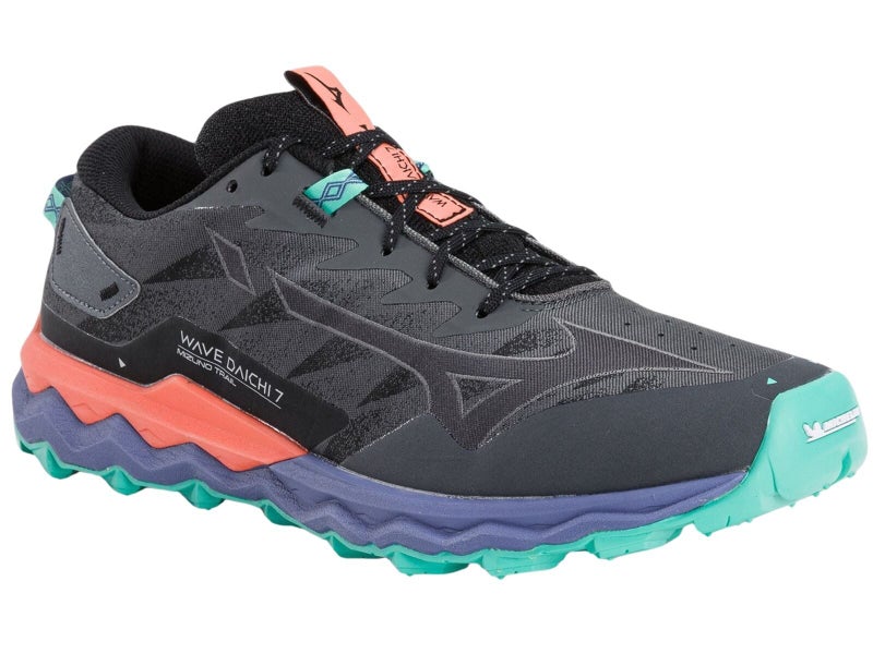 Mizuno Wave Daichi 7 Mens Trail Running Shoes Iron Gate / Ebony / Living Cora... Carousel 1