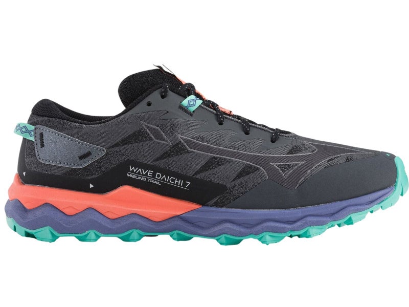 Mizuno Wave Daichi 7 Mens Trail Running Shoes Iron Gate / Ebony / Living Cora... Carousel 2