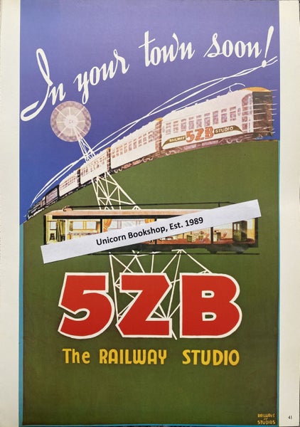 VINTAGE POSTER: 5ZB The Railway Radio Studio 1939 Carousel 1