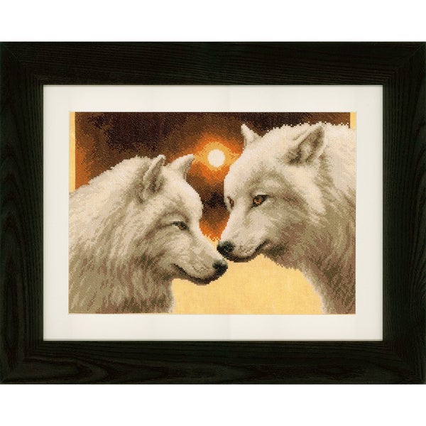 Wolves at Full Moon Counted Cross Stitch kit Carousel 1