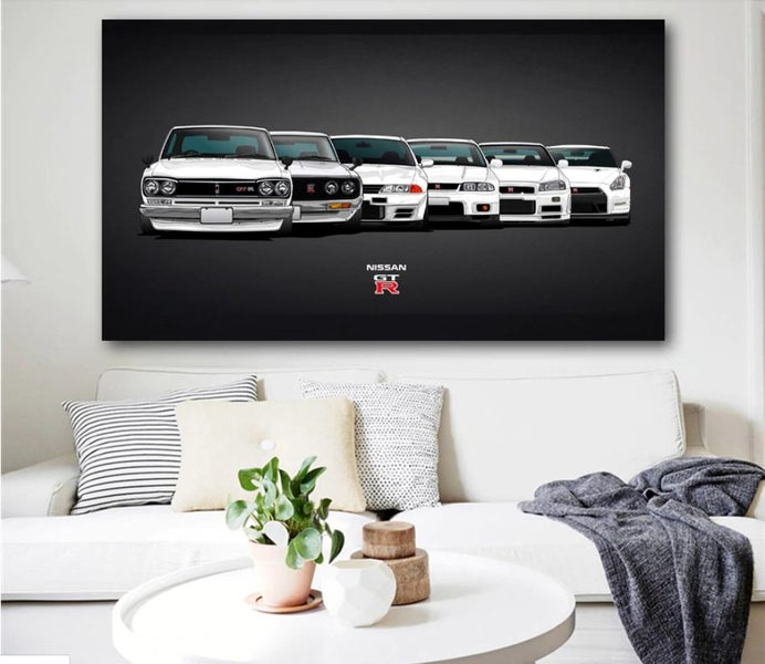 Framed $1 RESERVE 1 Panel Canvas Art Print - GTR Carousel 2