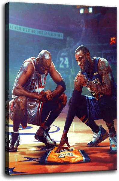 Framed $1 RESERVE 1 Panel Canvas Art Print - Tribute to Kobe Carousel 2