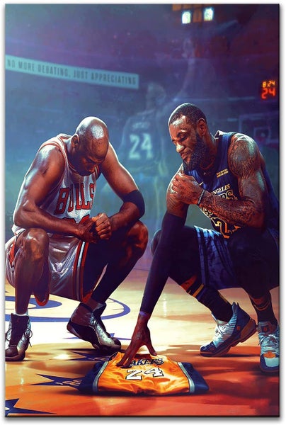 Framed $1 RESERVE 1 Panel Canvas Art Print - Tribute to Kobe Carousel 1