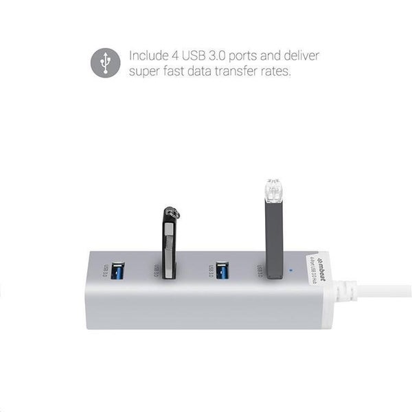 mbeat Stick 4 Port USB 3.0 Hub for Ultrabook & Mac Aluminium Design for iMac / Carousel 2