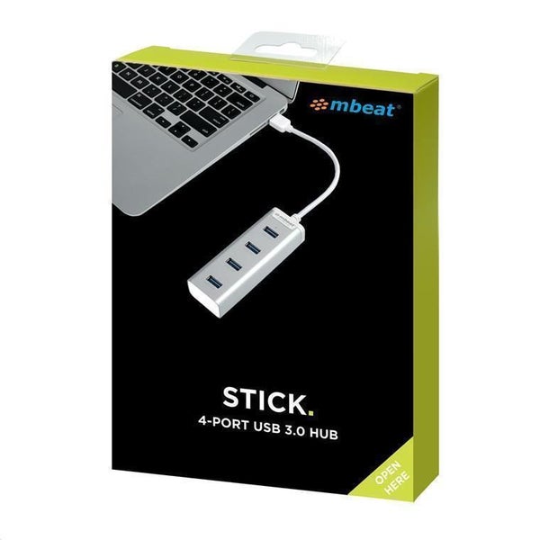 mbeat Stick 4 Port USB 3.0 Hub for Ultrabook & Mac Aluminium Design for iMac / Carousel 6