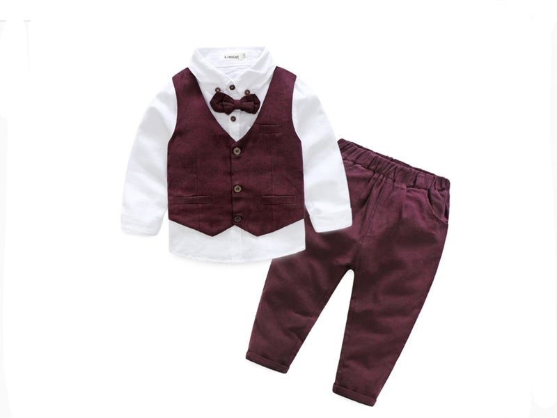 3-5-6-7-8y boys 4p Suit set Carousel 2