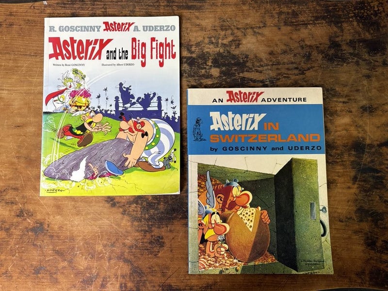 2 Asterix Books - In Switzerland & The Big Fight Carousel 1
