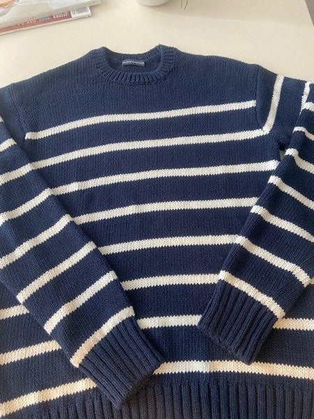 Brandy Melville Stunning navy and white striped cotton knit Carousel 1