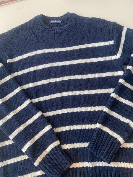 Brandy Melville Stunning navy and white striped cotton knit Carousel 2