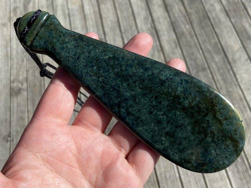 $1 Res!! Pounamu XL Mere Pendant *Tangiwai* 6.5 inches Carousel 6