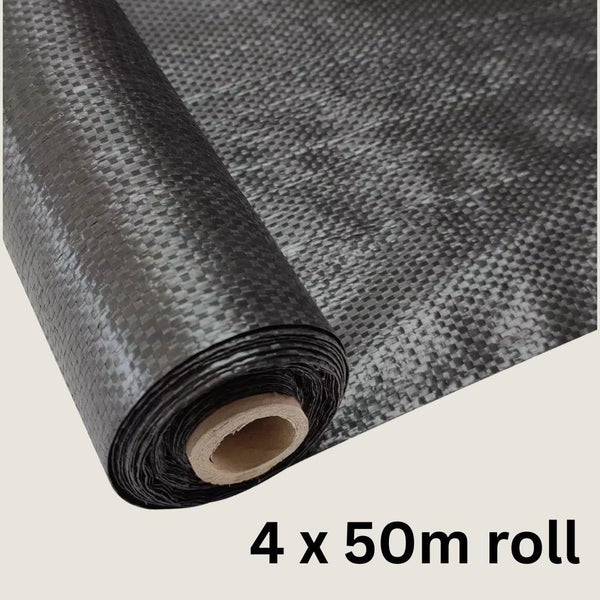 Weed Mat 4x50m rolls, Heavy-Duty UV Resistant PE, 100gsm 4m Carousel 5