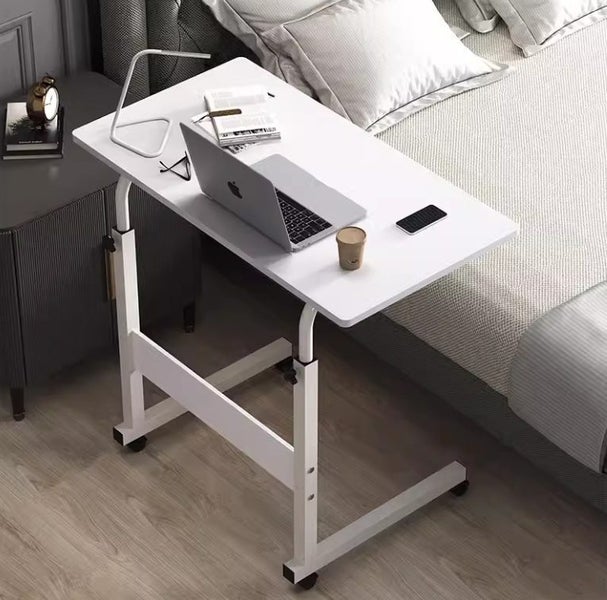 Bedside Table for Laptop and Study Adjustable Rolling Table Carousel 1