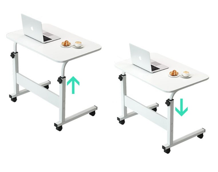 Bedside Table for Laptop and Study Adjustable Rolling Table Carousel 3