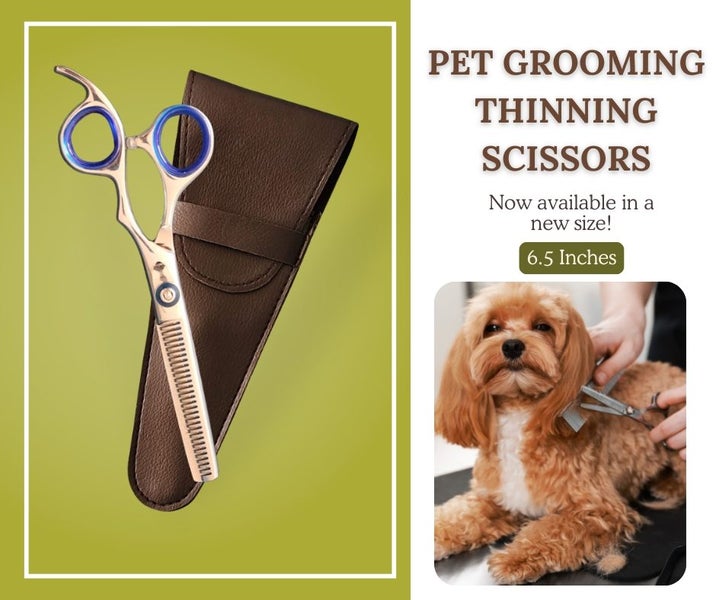 Dog Grooming Thinning Scissors, -J2-Stainless Steel(6.5 Inches) Carousel 1