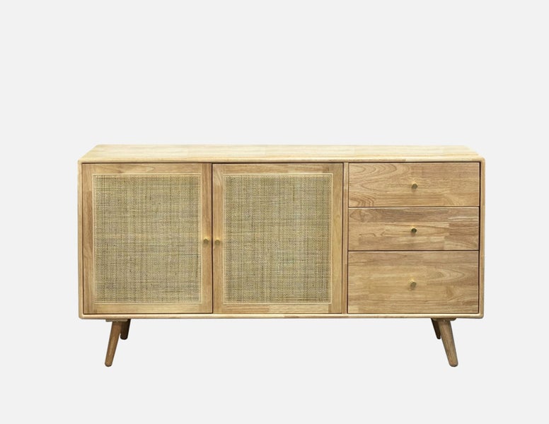 Rattan Buffet Sideboard Solid Wood628668511502091111