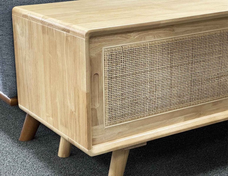 TV Unit With Rattan Slides Carousel 2