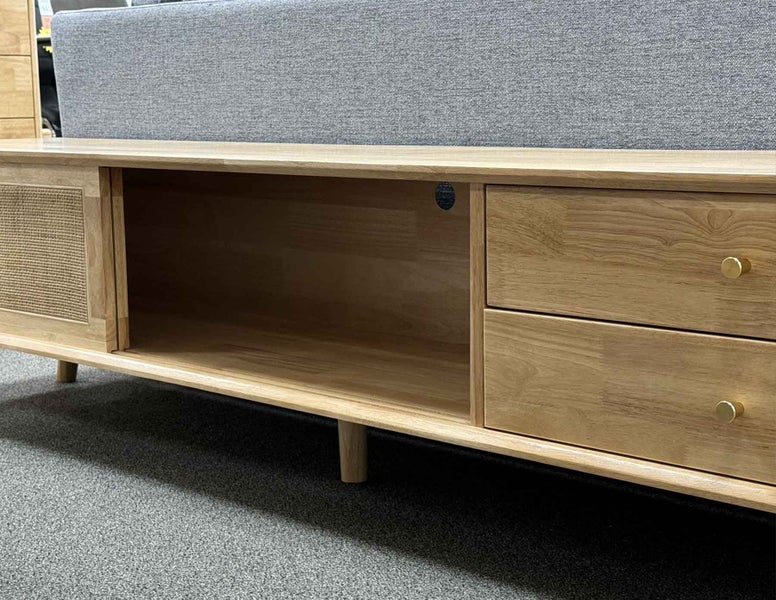 TV Unit With Rattan Slides Carousel 5