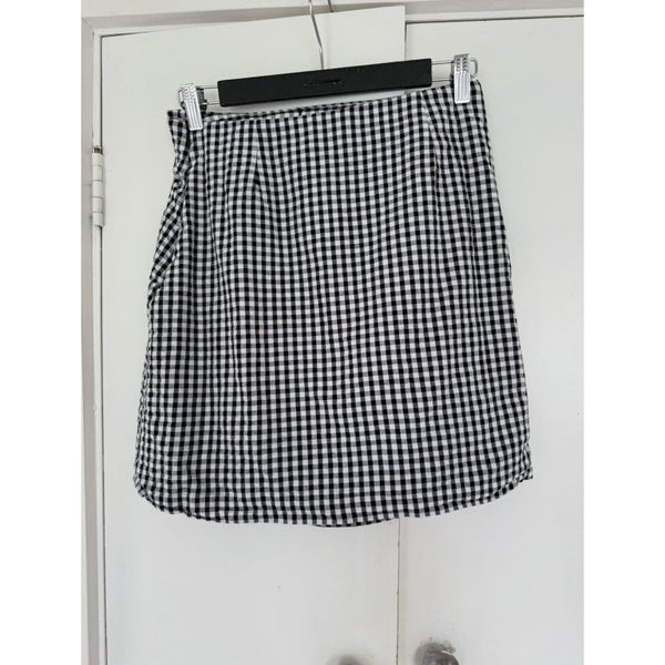 Max Gingham Side Detail Gathered Skirt Carousel 5