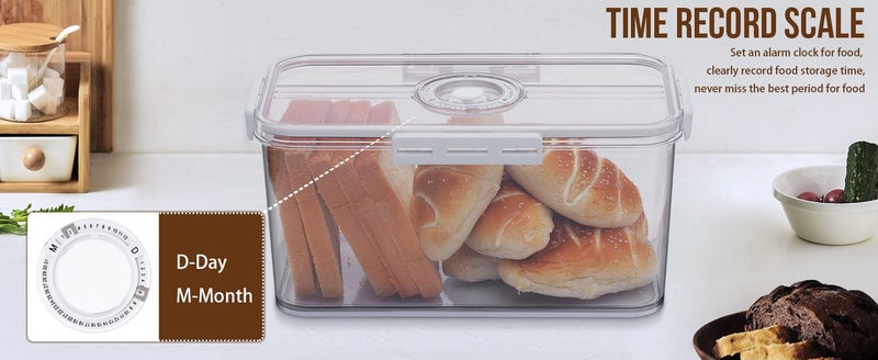 Bread Box Bread Boxes Food Storage Container with Lid Carousel 2