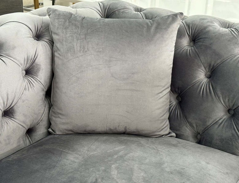 Chesterfield Sofa Grey Velvet Carousel 2