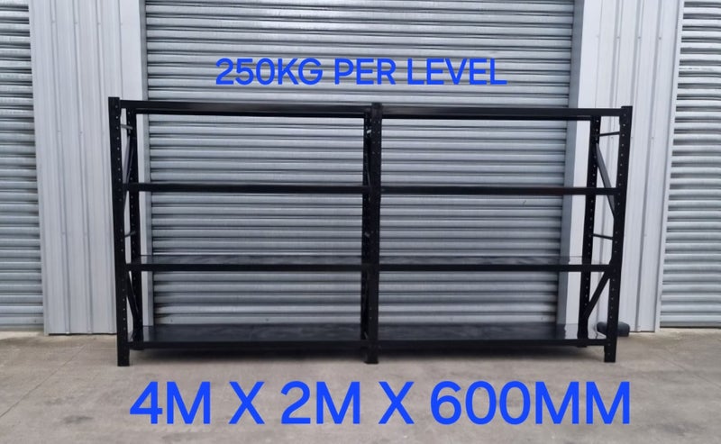 Garage Storage Shelving 4m x 2m x 500mm *FREE DELIVERY WELLINGTON* Carousel 1