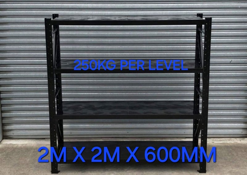 Warehouse / Workshop Shelving - 2m x 0.6m x 2m 250kg per level! FREE DELIVERY Carousel 1