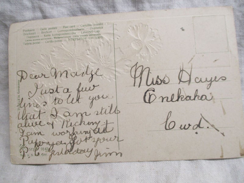 Flowers - Embossed Artist German Postcard - PCD 1975 Carousel 2
