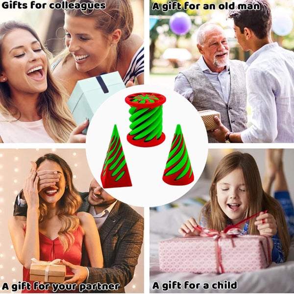 3 Pack Spiral Cone Toy 3D Printed Spiral Cone Fidget Toy Carousel 2