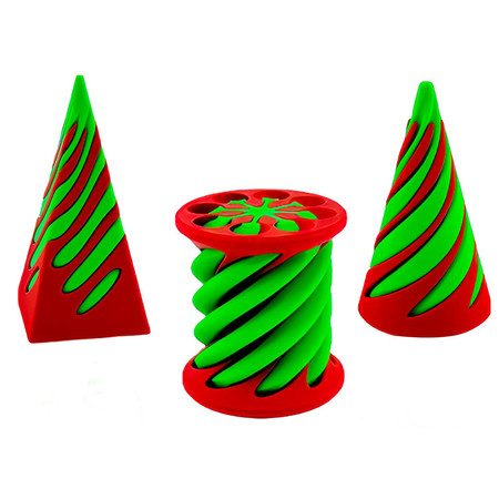 3 Pack Spiral Cone Toy 3D Printed Spiral Cone Fidget Toy Carousel 1